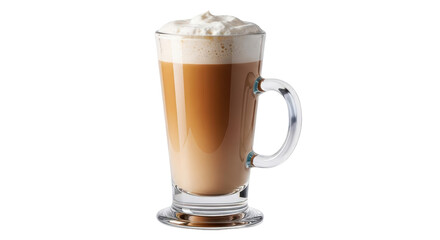 Isolated Latte Macchiato in Glass
