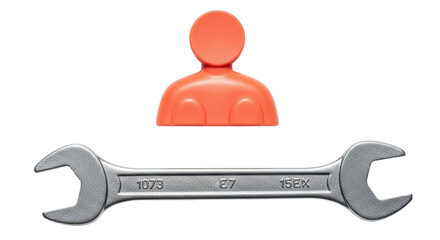 Isolated Wrench and Female Manikin