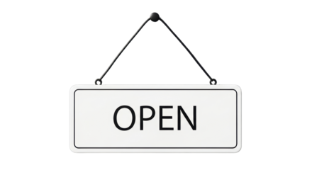 Isolated Open Sign