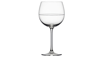Isolated Wine Glass with Water