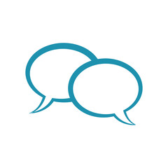 Speech bubble icon design template isolated