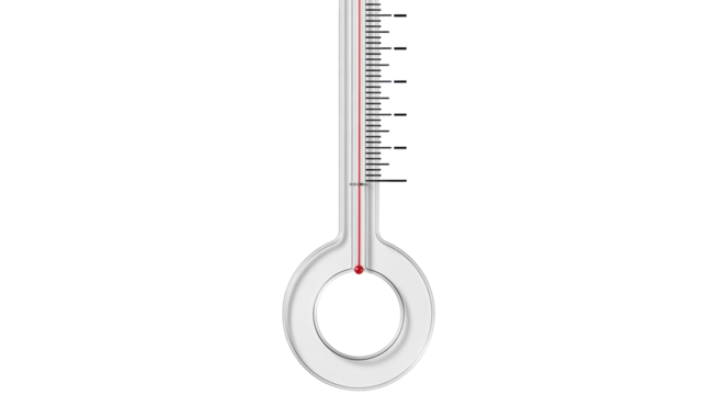 Isolated Glass Thermometer