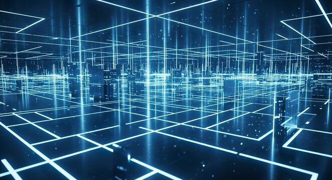 Abstract digital cityscape