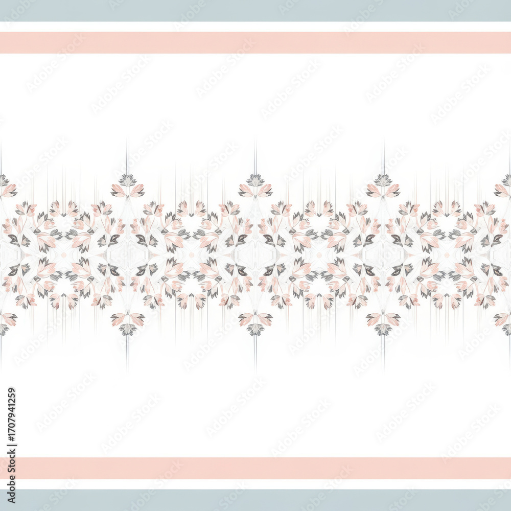 Poster elegant floral border design with soft pastel colors for invitations and decorative projects. a deli