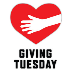Giving Tuesday Heart with hand symbol