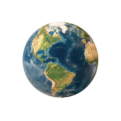 A detailed, slightly pixelated, digital image of Earth.  Landmasses and bodies of water are clearly depicted.  The Americas are prominent in the center