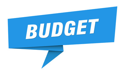 budget banner. budget speech bubble, label, sticker, sign template