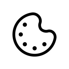 Artist's palette icon. perfect for representing art, creativity, painting, and artistic expression. Suitable for use in logos, icons, and design elements related to art supplies and creative endeavors
