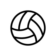 illustration of a volleyball. Perfect for icons, logos, and graphic elements related to sports, recreation, fitness, and leisure activities