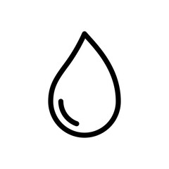 Droplet or teardrop. Perfect for representing water, liquids, emotions, or cleanliness in a variety of designs.