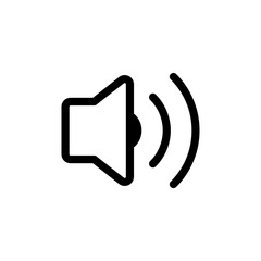 Speaker icon with sound waves emanating from it. Represents volume, audio, or notification