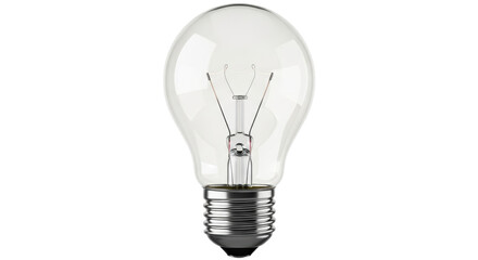 Isolated light bulb, glass incandescent lamp with tungsten filament, energy and illumination