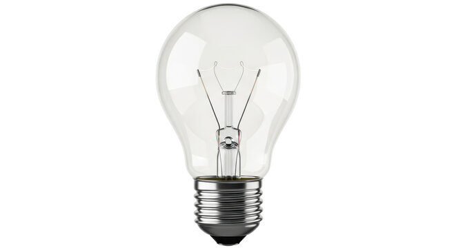 Isolated light bulb, glass incandescent lamp with tungsten filament, energy and illumination