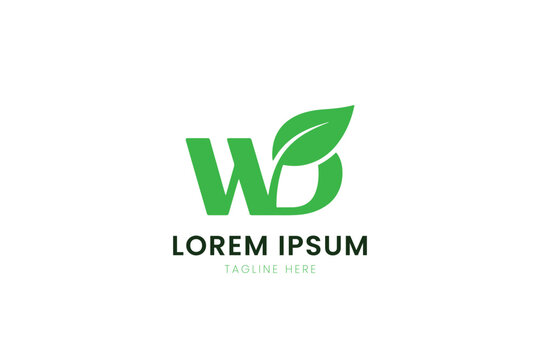 Modern green leaf logo design minimalist wb typography for eco-friendly brands