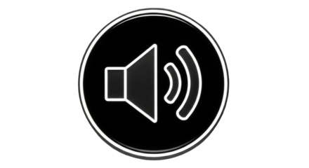 Isolated Volume Control Icon - Audio Sound Speaker Multimedia Knob App Button Toggle