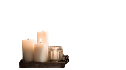 candle on a white background