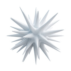 Obraz premium Abstract white spiky sphere