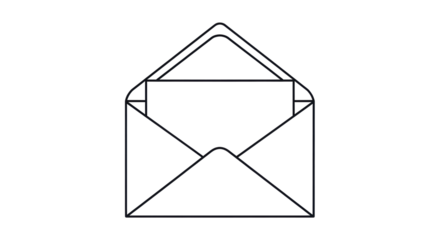Isolated Simple Outline of Envelope, Email, Communication, Message and Correspondence Icons