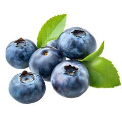 Obraz premium Fresh Blueberries Isolated on White Background for Food Photography