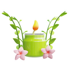 aromatic candle 3d illustration