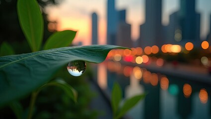 water drops on the grass