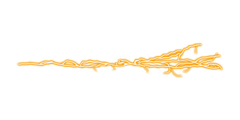 Vivid glowing golden lightning or electrical discharge abstract pattern against a dark backdrop surreal dynamic energy