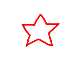 Vibrant red glowing star outline symbol representing success achievement and excellence on a dark backdrop