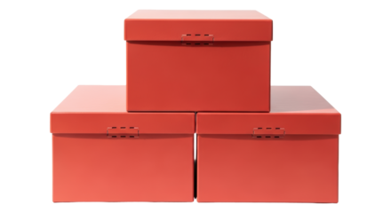 Isolated storage boxes stacked up for organizing and keeping things safe and organized.