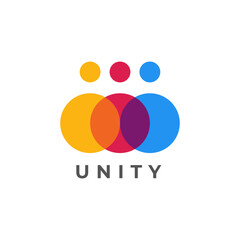 Minimal together unity logo diversity community together colorful