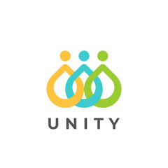 Minimal together unity logo diversity community together colorful