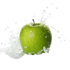 Green apple splashing in fresh water png apple png green png splash png fresh png water png fruit png juicy png transparent background