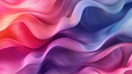 Fototapeta premium Abstract waves with smooth transitions of pink, purple, and blue — website design, presentation backgrounds, creative projects.