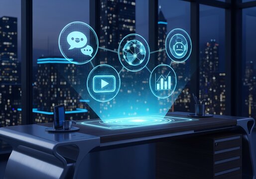 Digital Workplace Holographic Interface for Global Business Communication