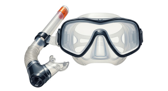 Isolated dive mask and snorkel, equipment for scuba diving or snorkeling for underwater sports
