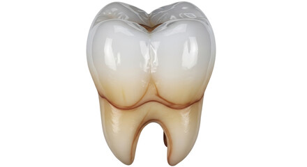 Isolated molar tooth, dental anatomy, medical illustration for healthcare and dentistry use © Joao
