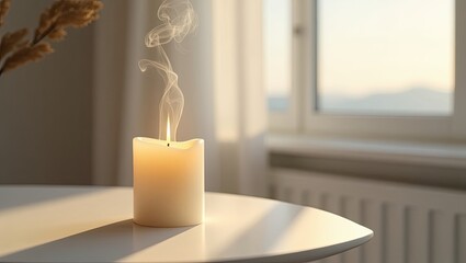 candle on the table
