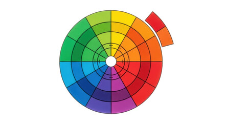 Fototapeta premium Isolated Color Wheel
