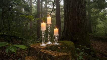 forest, candle
