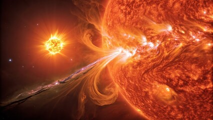 Solar flare sun space astronomy astrophysics cosmos universe celestial bodies energy heat