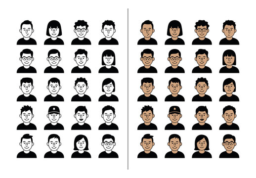 Avatar Icon Set Layout