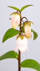 Obraz premium Delicate pale pink bell flowers on stem