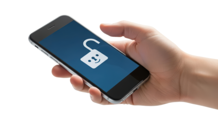 Isolated Open Aplication Phone