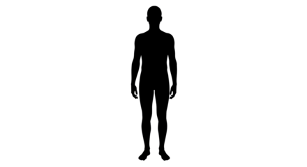 Isolated Silhouette of a standing man