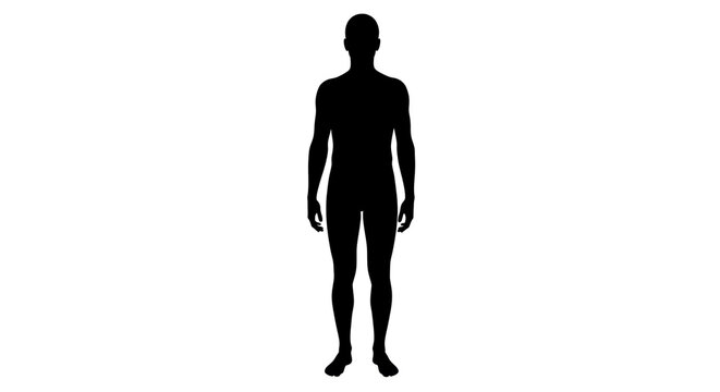 Isolated Silhouette of a standing man