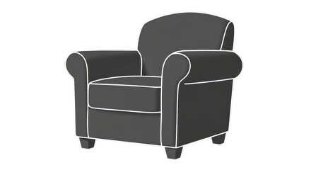 Isolated Modern Armchair