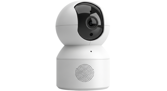 Isolated Smart Surveillance Camera Device for Indoor Home Security and Baby Monitoring - Powered by Adobe