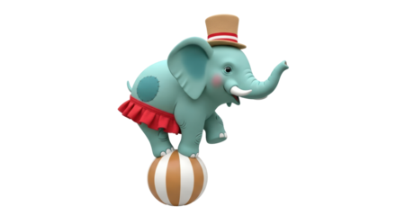 Isolated Elephant Cartoon