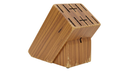 Isolated Wooden Knife Block