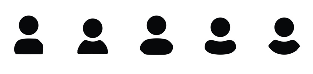 user profile icons symbol set 