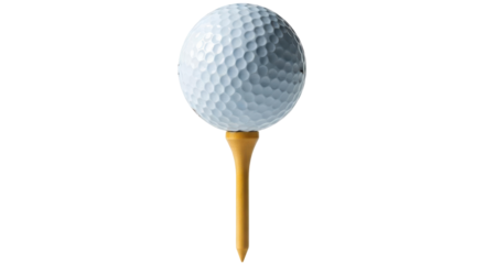 Isolated Golf Ball on Tee
